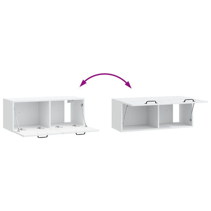 vidaXL Wall-Mounted TV Cabinet White 78.5 x 31 x 30 cm Engineered Wood
