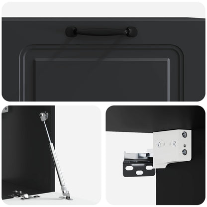 vidaXL Wall-Mounted TV Cabinet Black 78.5 x 31 x 30 cm Engineered Wood