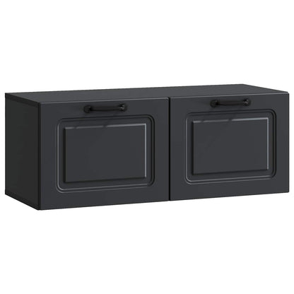 vidaXL Wall-Mounted TV Cabinet Black 78.5 x 31 x 30 cm Engineered Wood