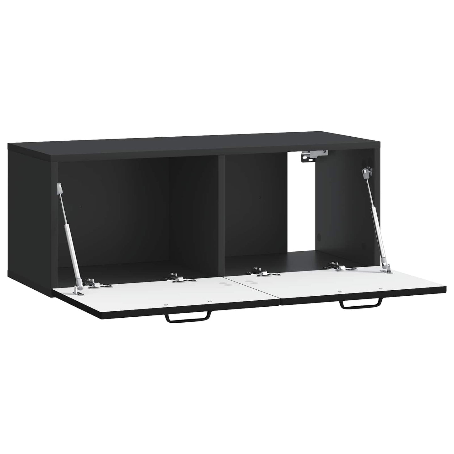 vidaXL Wall-Mounted TV Cabinet Black 78.5 x 31 x 30 cm Engineered Wood