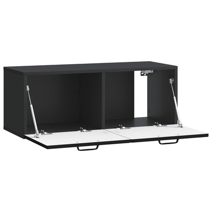 vidaXL Wall-Mounted TV Cabinet Black 78.5 x 31 x 30 cm Engineered Wood