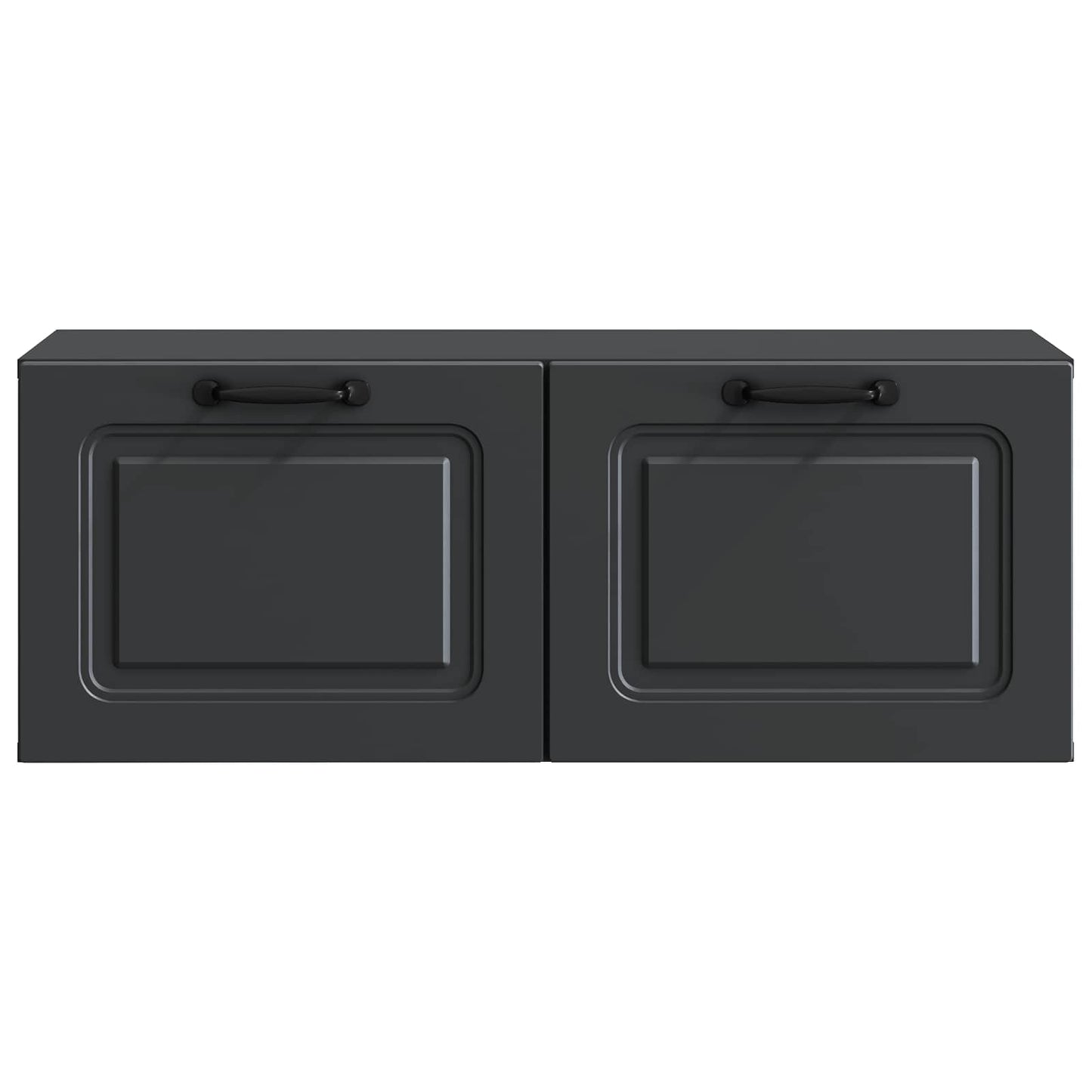 vidaXL Wall-Mounted TV Cabinet Black 78.5 x 31 x 30 cm Engineered Wood