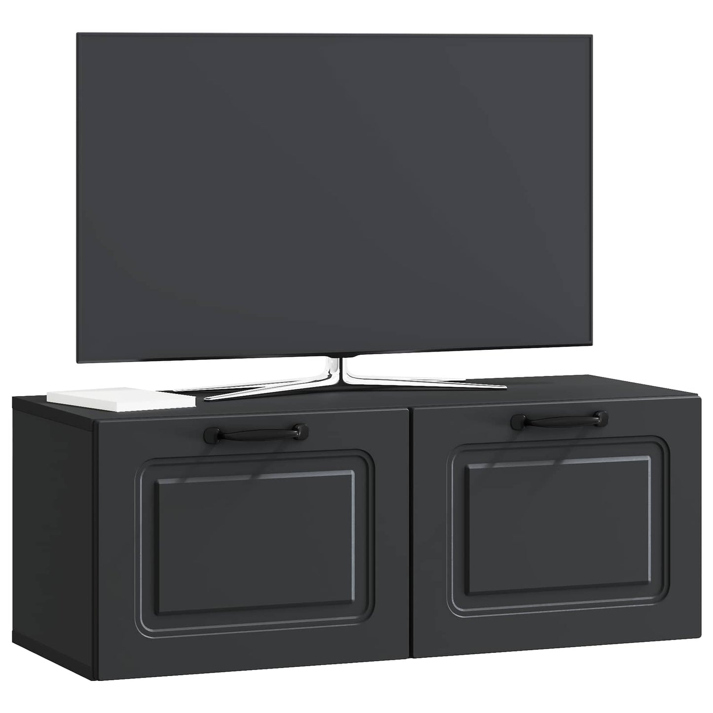 vidaXL Wall-Mounted TV Cabinet Black 78.5 x 31 x 30 cm Engineered Wood