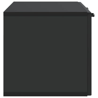 vidaXL Wall-Mounted TV Cabinet Black 78.5 x 31 x 30 cm Engineered Wood