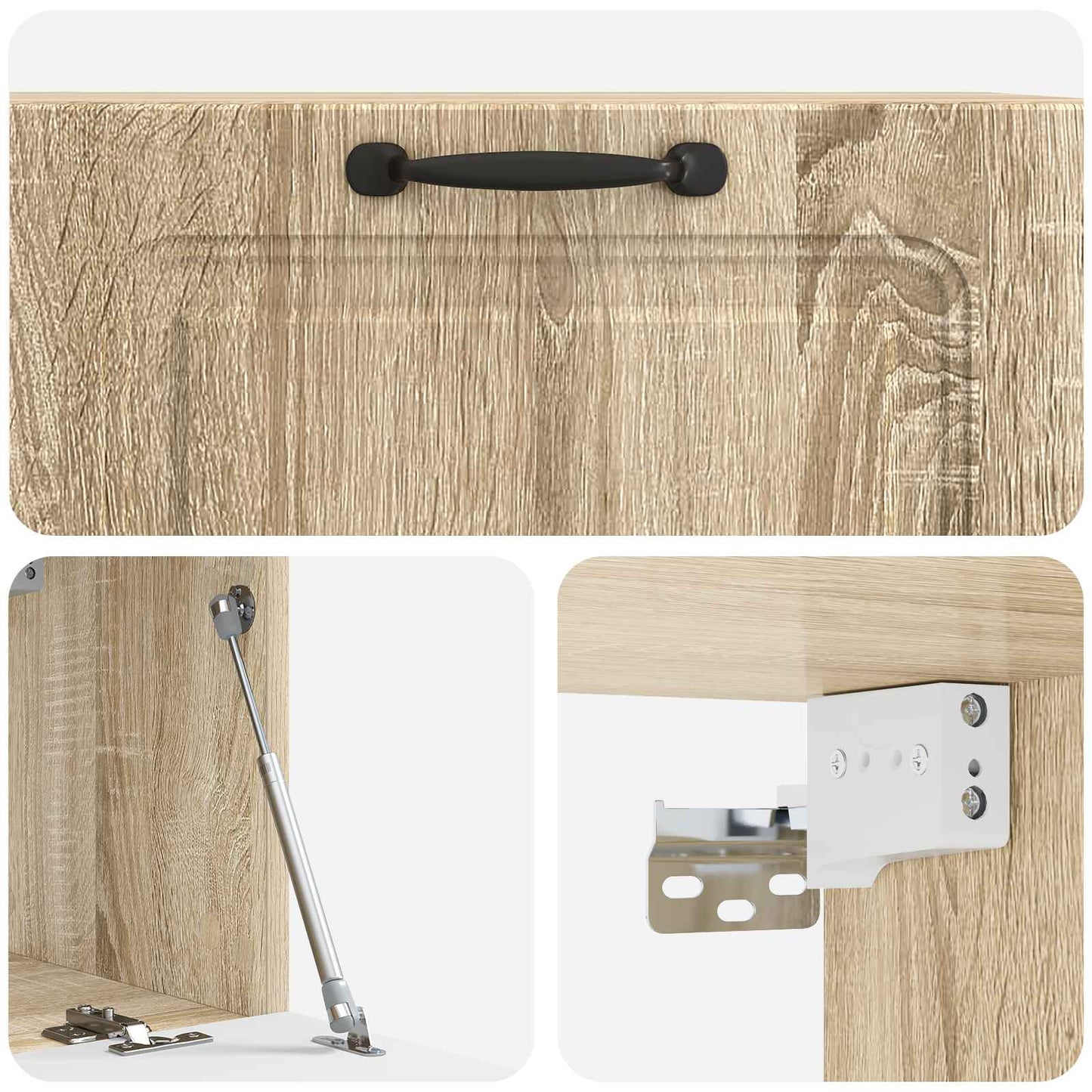 vidaXL Wall-Mounted TV Cabinet Sonoma Oak 78.5 x 31 x 30 cm