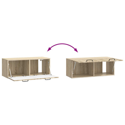 vidaXL Wall-Mounted TV Cabinet Sonoma Oak 78.5 x 31 x 30 cm