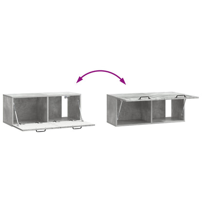 vidaXL Wall-Mounted TV Cabinet Concrete Grey 78.5 x 31 x 30 cm