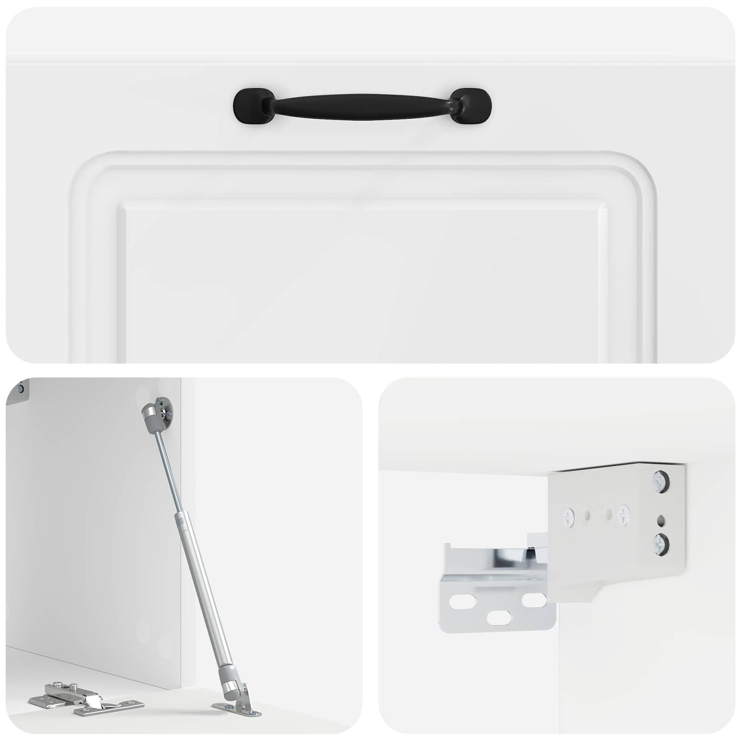 vidaXL Wall-Mounted TV Cabinet High Gloss White 78.5 x 31 x 30 cm