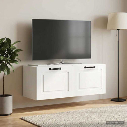 vidaXL Wall-Mounted TV Cabinet High Gloss White 78.5 x 31 x 30 cm