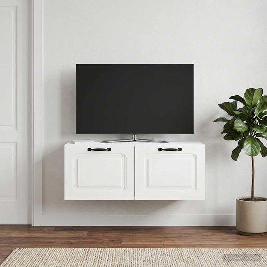 vidaXL Wall-Mounted TV Cabinet High Gloss White 78.5 x 31 x 30 cm