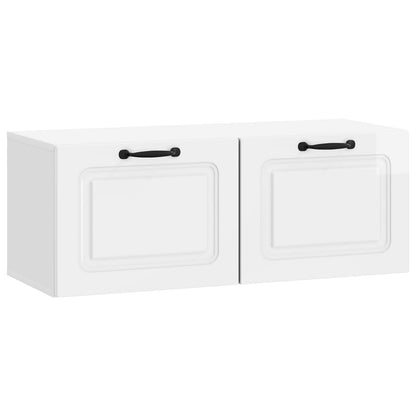 vidaXL Wall-Mounted TV Cabinet High Gloss White 78.5 x 31 x 30 cm