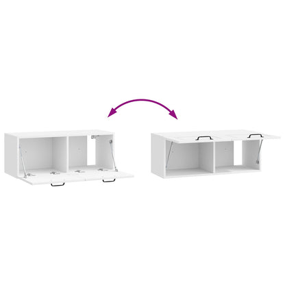 vidaXL Wall-Mounted TV Cabinet High Gloss White 78.5 x 31 x 30 cm
