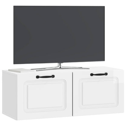 vidaXL Wall-Mounted TV Cabinet High Gloss White 78.5 x 31 x 30 cm