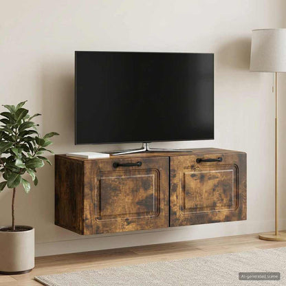 vidaXL Wall-Mounted TV Cabinet Smoked Oak 78.5 x 31 x 30 cm