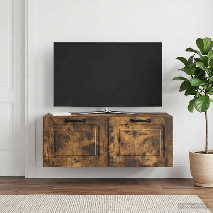 vidaXL Wall-Mounted TV Cabinet Smoked Oak 78.5 x 31 x 30 cm
