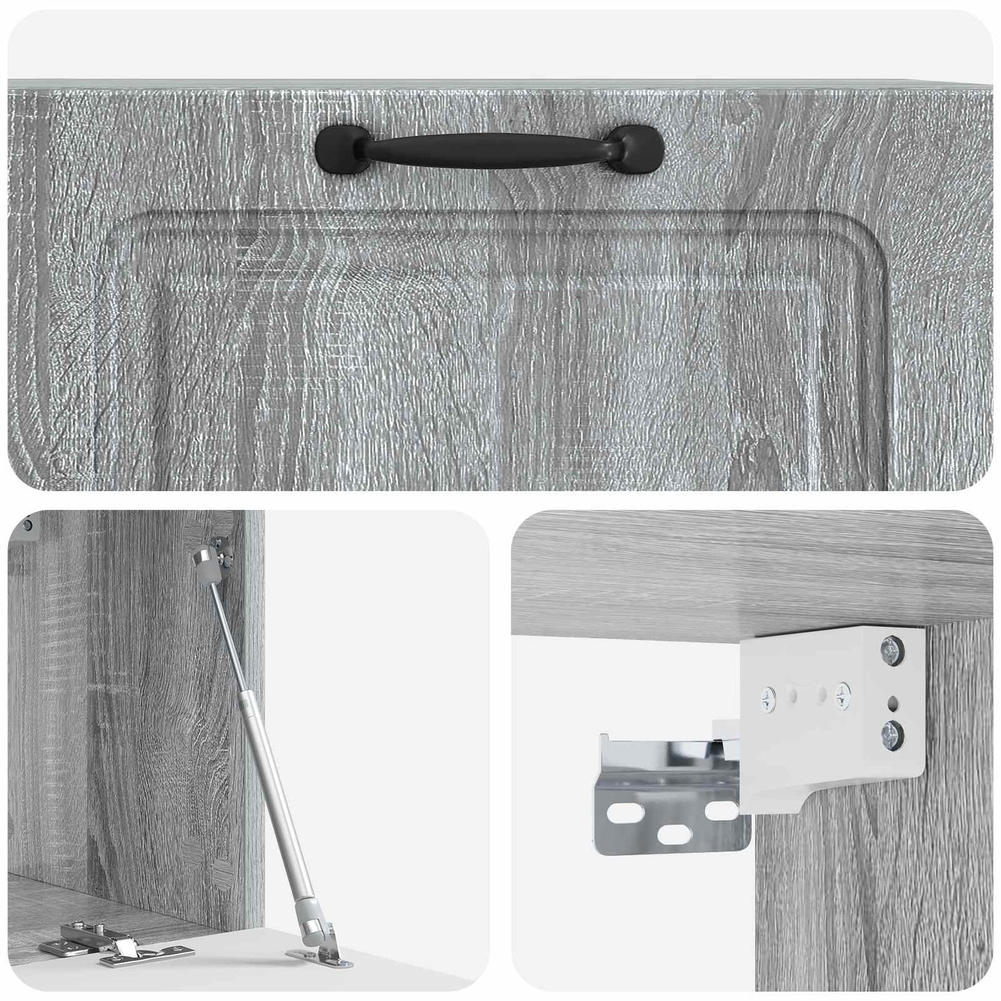 vidaXL Wall-Mounted TV Cabinet 78.5 x 31 x 30 cm Grey Sonoma