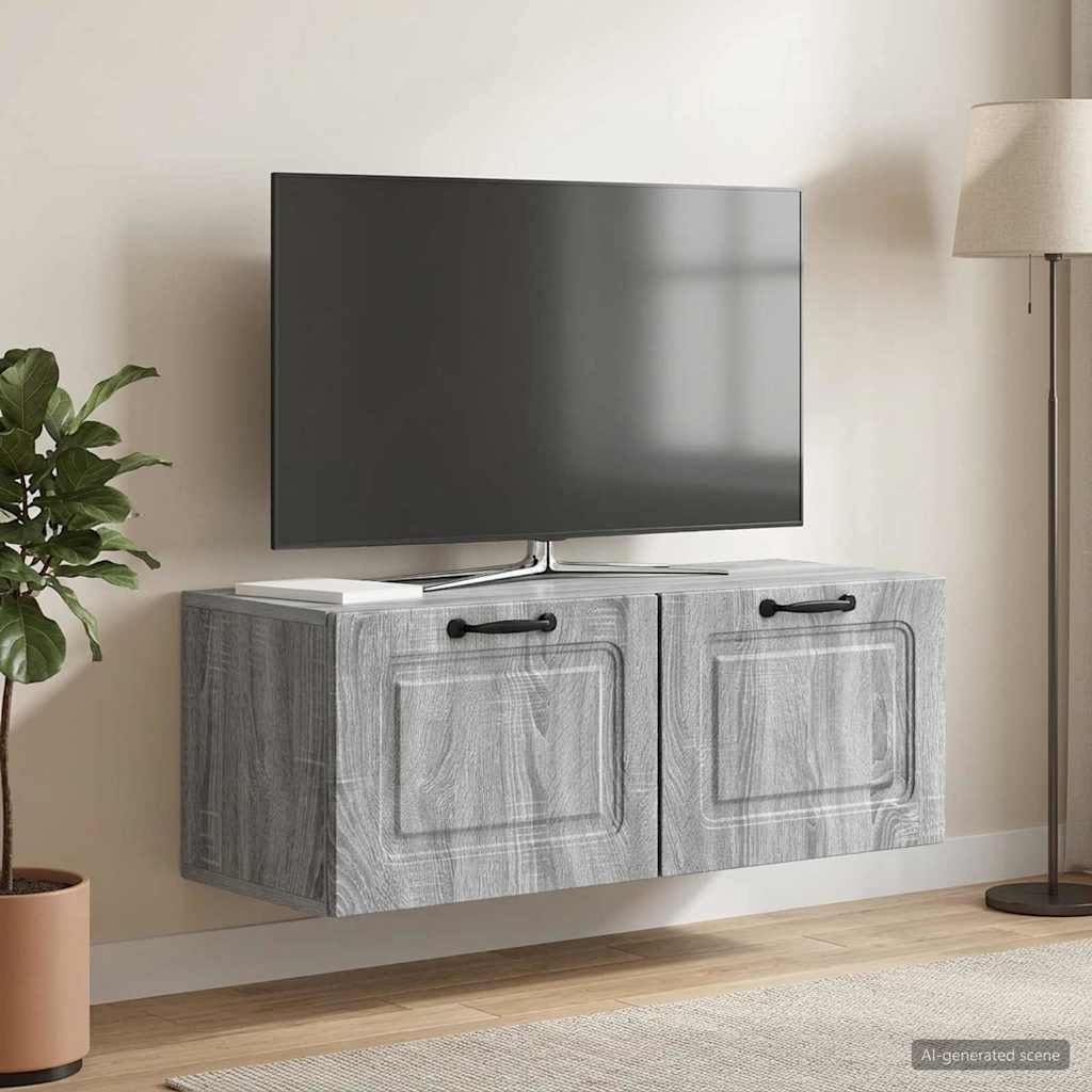 vidaXL Wall-Mounted TV Cabinet 78.5 x 31 x 30 cm Grey Sonoma