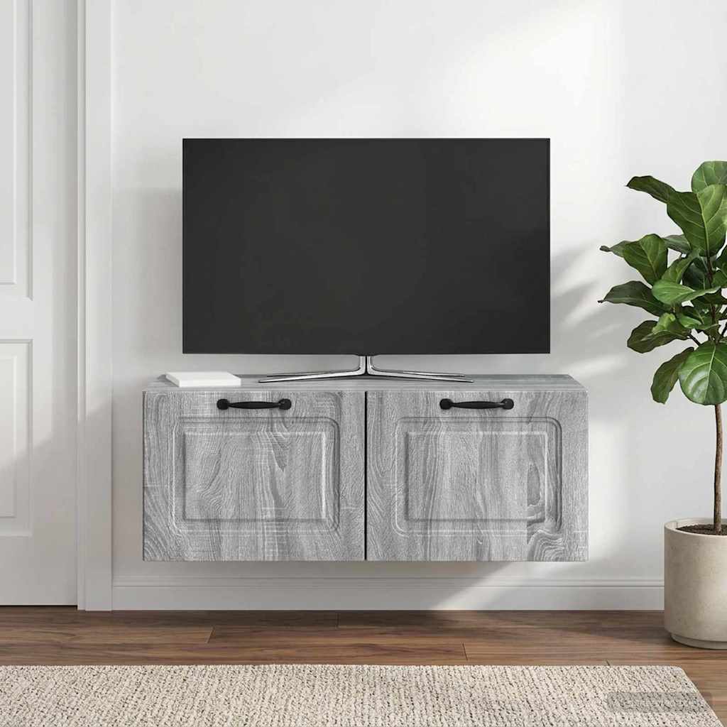 vidaXL Wall-Mounted TV Cabinet 78.5 x 31 x 30 cm Grey Sonoma