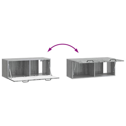 vidaXL Wall-Mounted TV Cabinet 78.5 x 31 x 30 cm Grey Sonoma