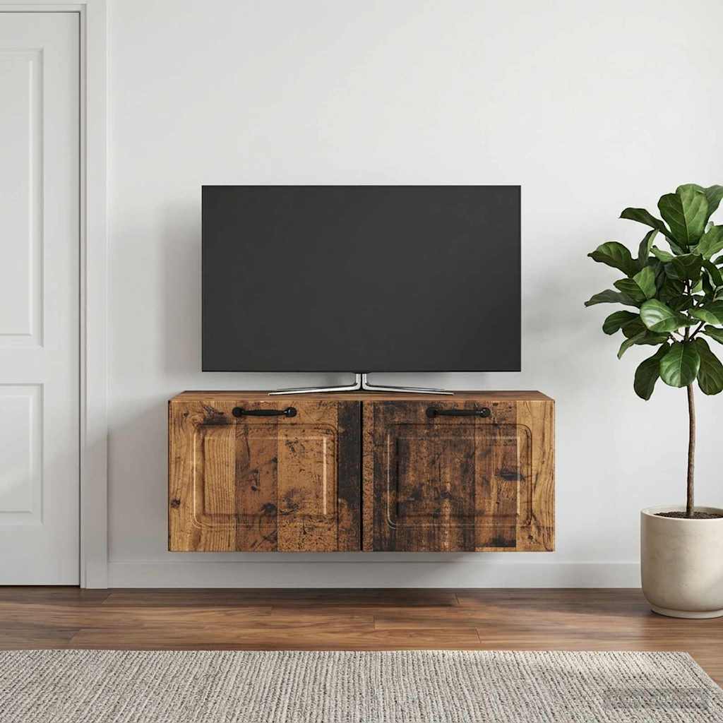 vidaXL Wall-Mounted TV Cabinet Wall-mounted Old Wood 78.5 x 31 x 30 cm