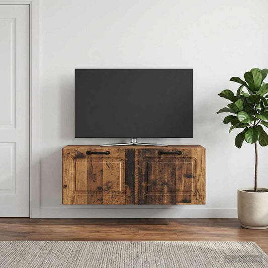 vidaXL Wall-Mounted TV Cabinet Wall-mounted Old Wood 78.5 x 31 x 30 cm