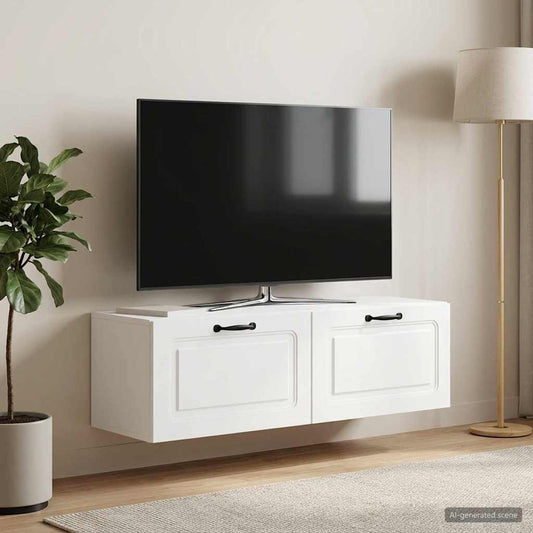 vidaXL Wall-Mounted TV Cabinet White 98 x 31 x 30 cm Engineered Wood
