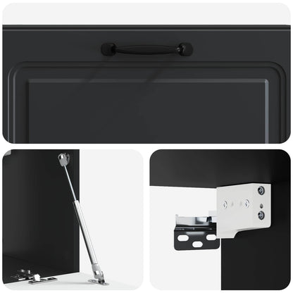 vidaXL Wall-Mounted TV Cabinet Black 98 x 31 x 30 cm Engineered Wood