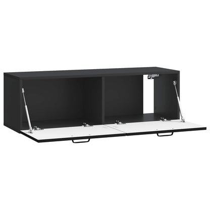 vidaXL Wall-Mounted TV Cabinet Black 98 x 31 x 30 cm Engineered Wood