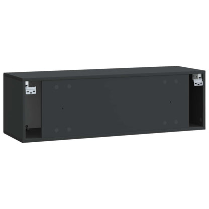 vidaXL Wall-Mounted TV Cabinet Black 98 x 31 x 30 cm Engineered Wood