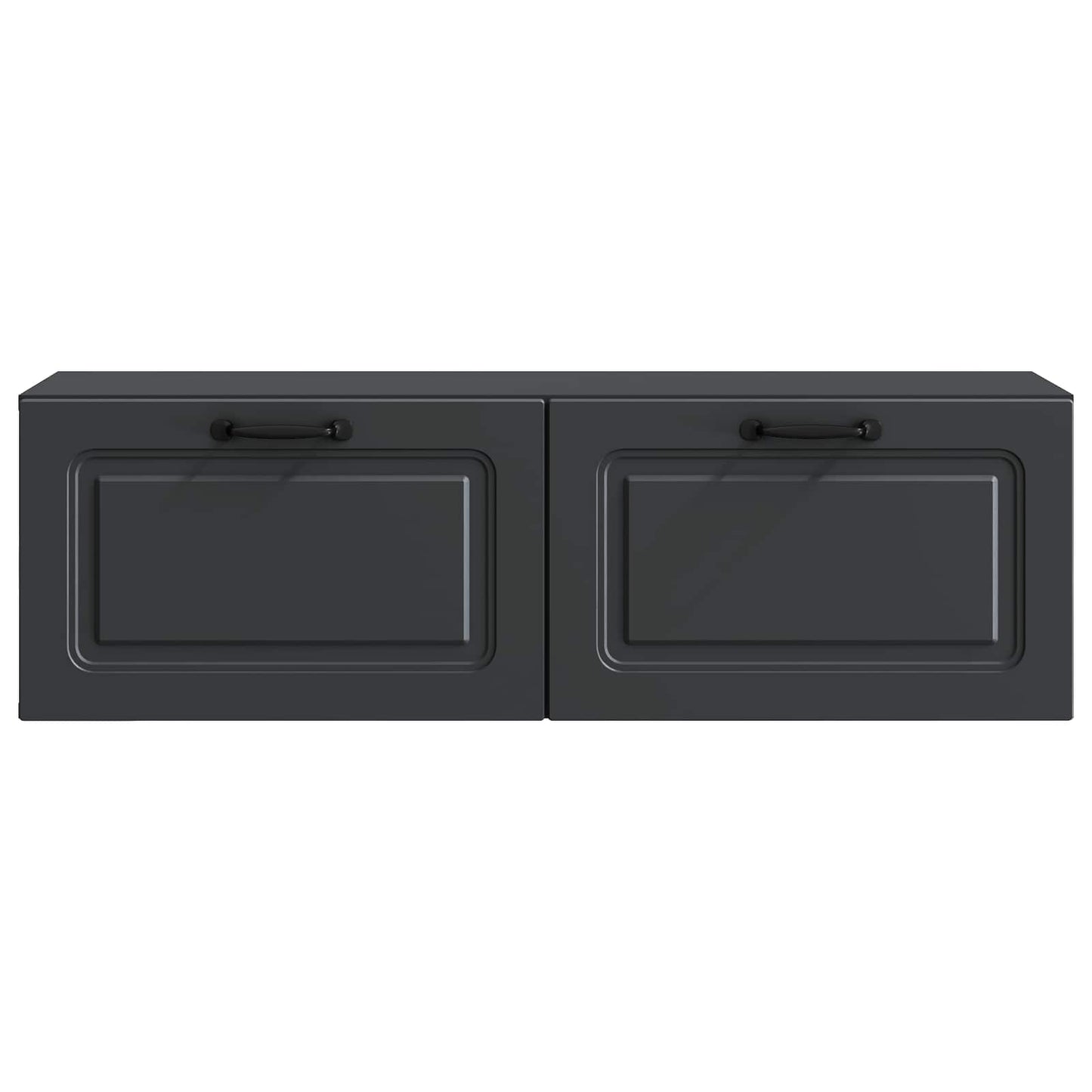 vidaXL Wall-Mounted TV Cabinet Black 98 x 31 x 30 cm Engineered Wood