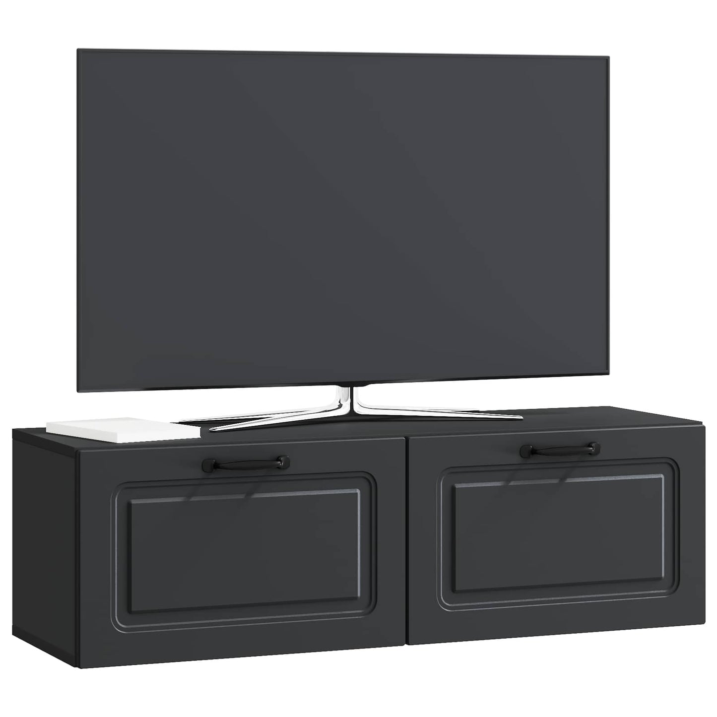 vidaXL Wall-Mounted TV Cabinet Black 98 x 31 x 30 cm Engineered Wood