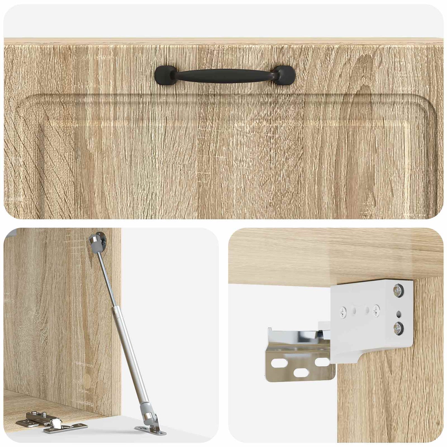 vidaXL Wall-Mounted TV Cabinet Wall-mounted Sonoma Oak 98 x 31 x 30 cm