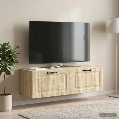 vidaXL Wall-Mounted TV Cabinet Wall-mounted Sonoma Oak 98 x 31 x 30 cm