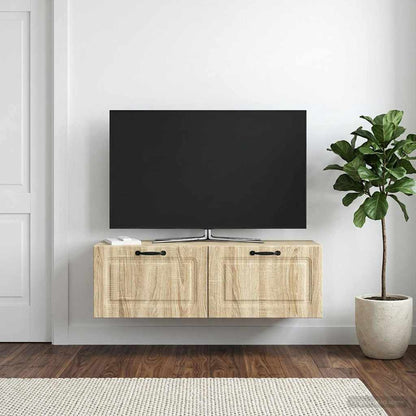 vidaXL Wall-Mounted TV Cabinet Wall-mounted Sonoma Oak 98 x 31 x 30 cm