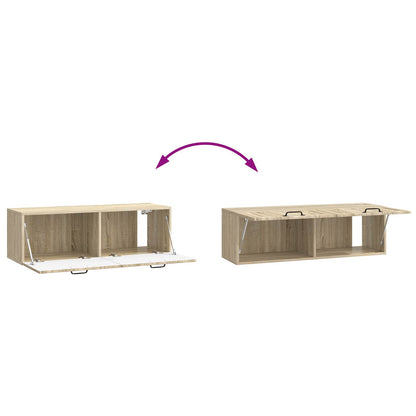 vidaXL Wall-Mounted TV Cabinet Wall-mounted Sonoma Oak 98 x 31 x 30 cm