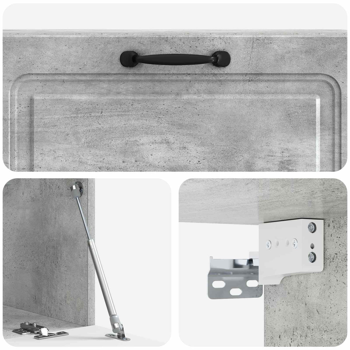 vidaXL Wall-Mounted TV Cabinet Concrete Grey 98 x 31 x 30 cm
