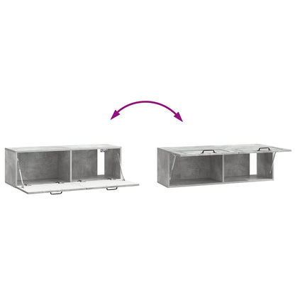 vidaXL Wall-Mounted TV Cabinet Concrete Grey 98 x 31 x 30 cm