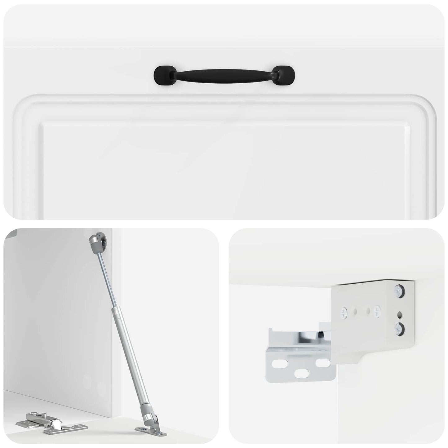 vidaXL Wall-Mounted TV Cabinet High Gloss White 98 x 31 x 30 cm