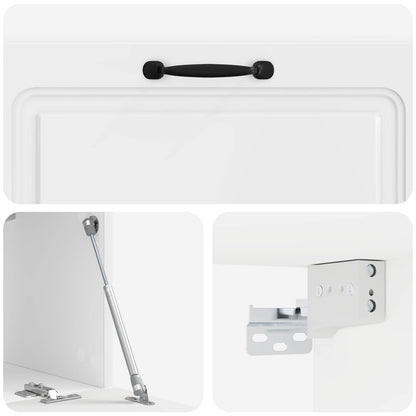 vidaXL Wall-Mounted TV Cabinet High Gloss White 98 x 31 x 30 cm