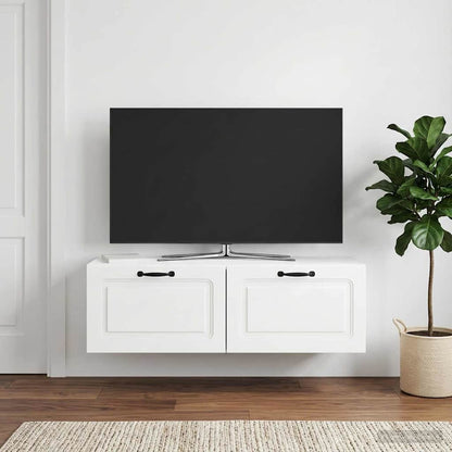 vidaXL Wall-Mounted TV Cabinet High Gloss White 98 x 31 x 30 cm