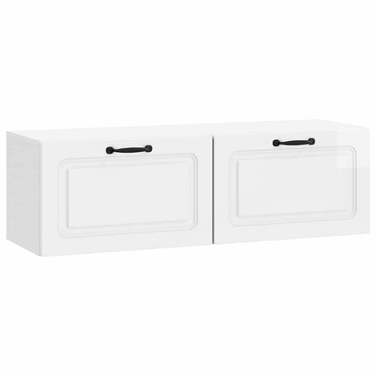 vidaXL Wall-Mounted TV Cabinet High Gloss White 98 x 31 x 30 cm