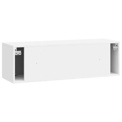 vidaXL Wall-Mounted TV Cabinet High Gloss White 98 x 31 x 30 cm