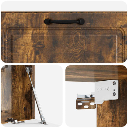 vidaXL Wall-Mounted TV Cabinet Wall-mounted Smoked Oak 98 x 31 x 30 cm