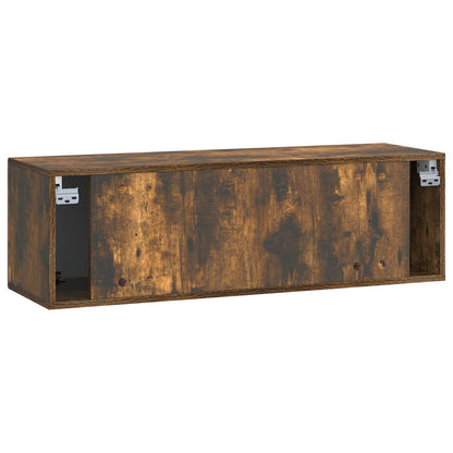 vidaXL Wall-Mounted TV Cabinet Wall-mounted Smoked Oak 98 x 31 x 30 cm