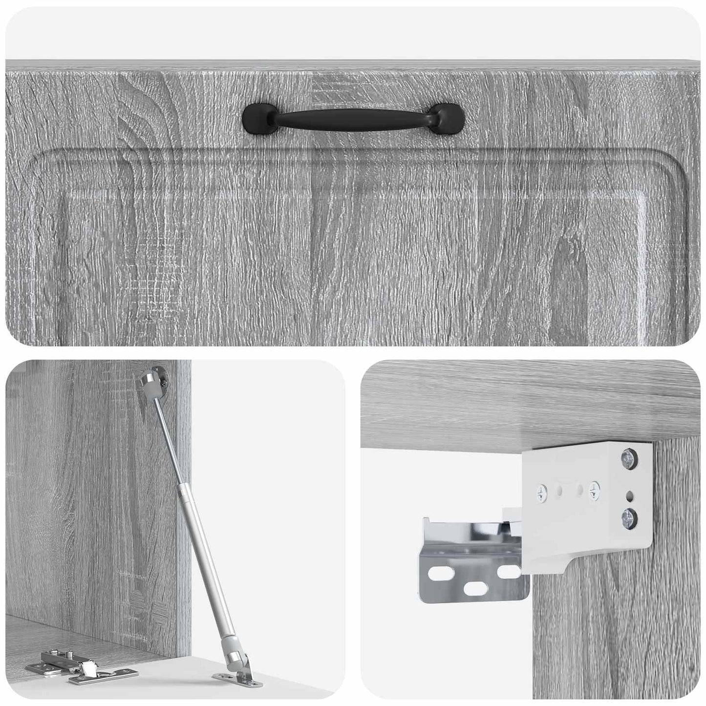 vidaXL Wall-Mounted TV Cabinet Grey Sonoma 98 x 31 x 30 cm