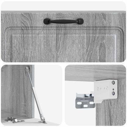 vidaXL Wall-Mounted TV Cabinet Grey Sonoma 98 x 31 x 30 cm