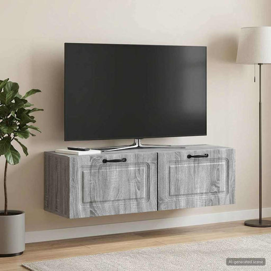 vidaXL Wall-Mounted TV Cabinet Grey Sonoma 98 x 31 x 30 cm