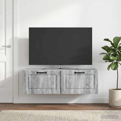 vidaXL Wall-Mounted TV Cabinet Grey Sonoma 98 x 31 x 30 cm