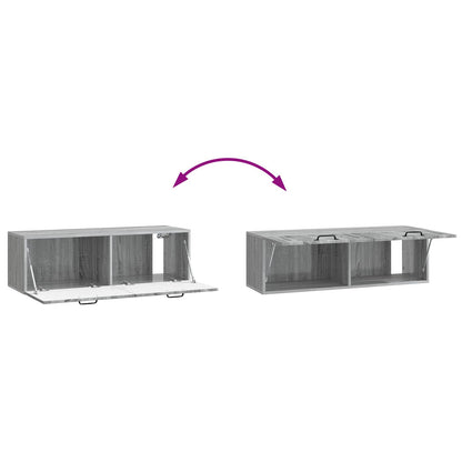 vidaXL Wall-Mounted TV Cabinet Grey Sonoma 98 x 31 x 30 cm