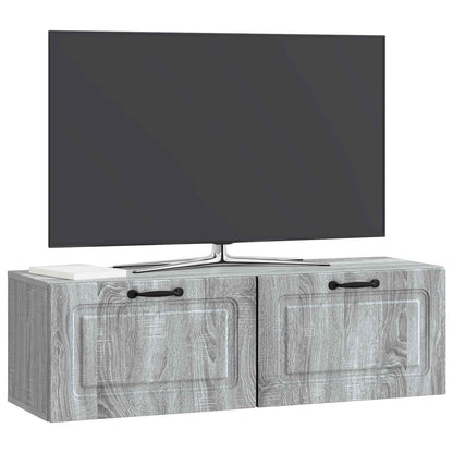 vidaXL Wall-Mounted TV Cabinet Grey Sonoma 98 x 31 x 30 cm